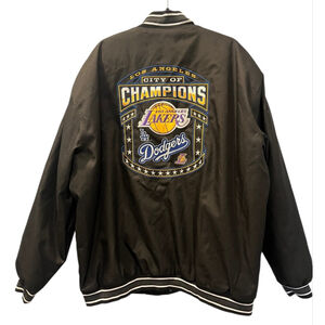 JH Design Los Angeles Lakers 2020 Dual Champions City Of Champs Jacket Sz 4XL